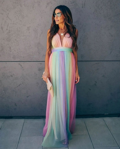 Colorful Summer Tank Dress for Women