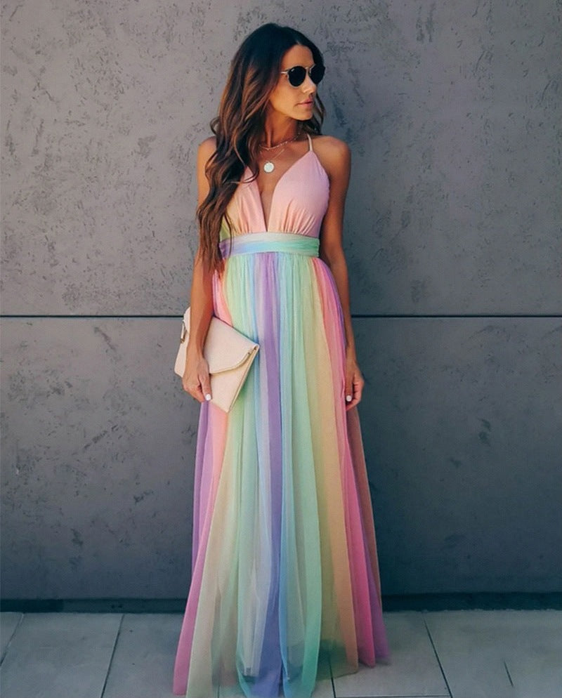 Colorful Summer Tank Dress for Women