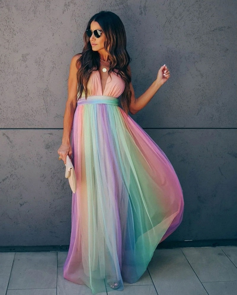 Colorful Summer Tank Dress for Women - Luxivelle