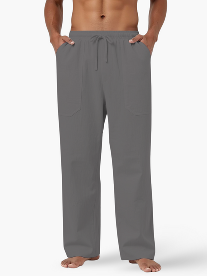 Men's Lightweight Khaki Summer Pants Comfortable Loose Fit