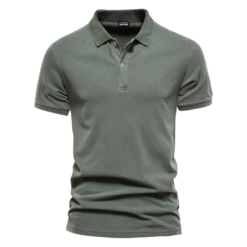 Men's Casual Short Sleeve Polo Shirt Lightweight Summer Tee - Luxivelle