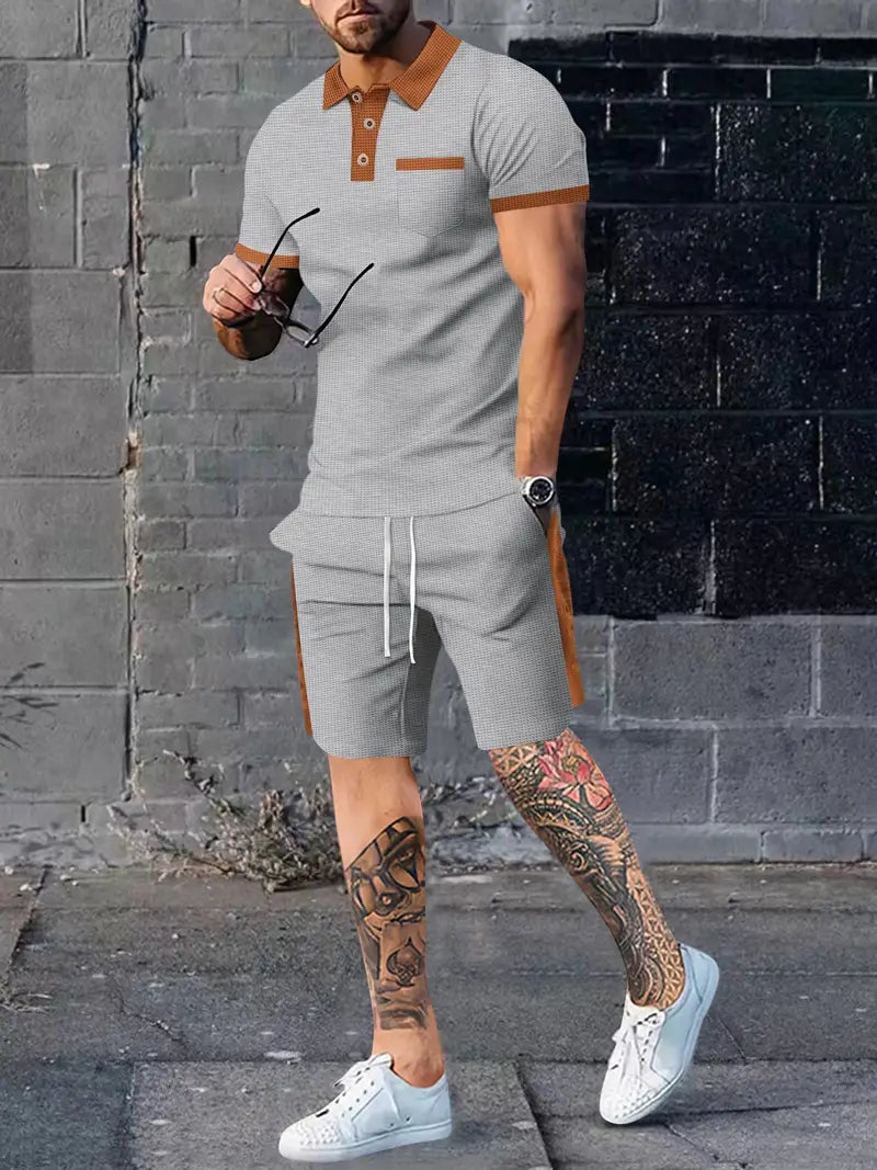 Casual Men's Button Down Shirt Set