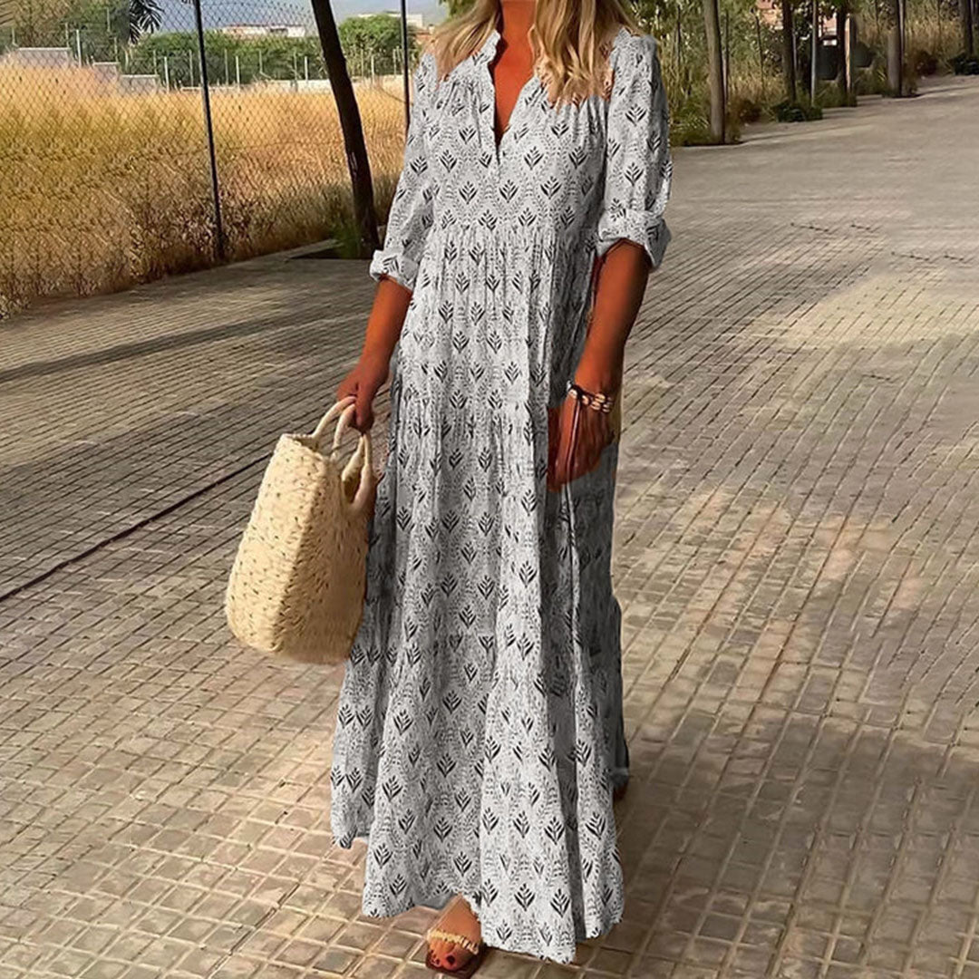 Trendy Floor Length Bohemian Dress
