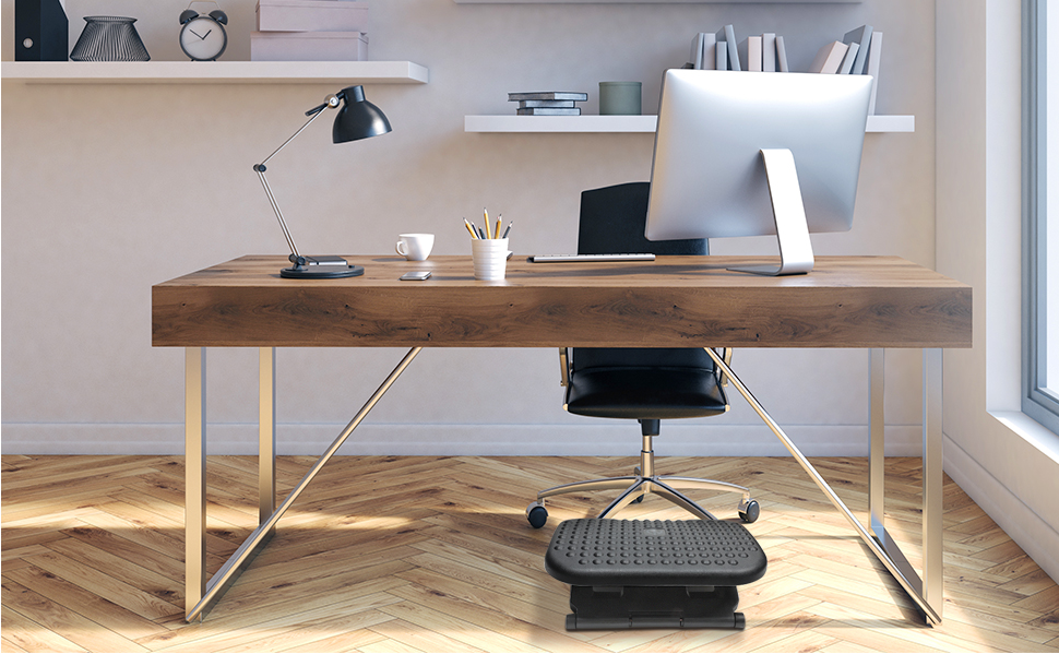 Ergonomic Footrest with Massage Surface for Home Office