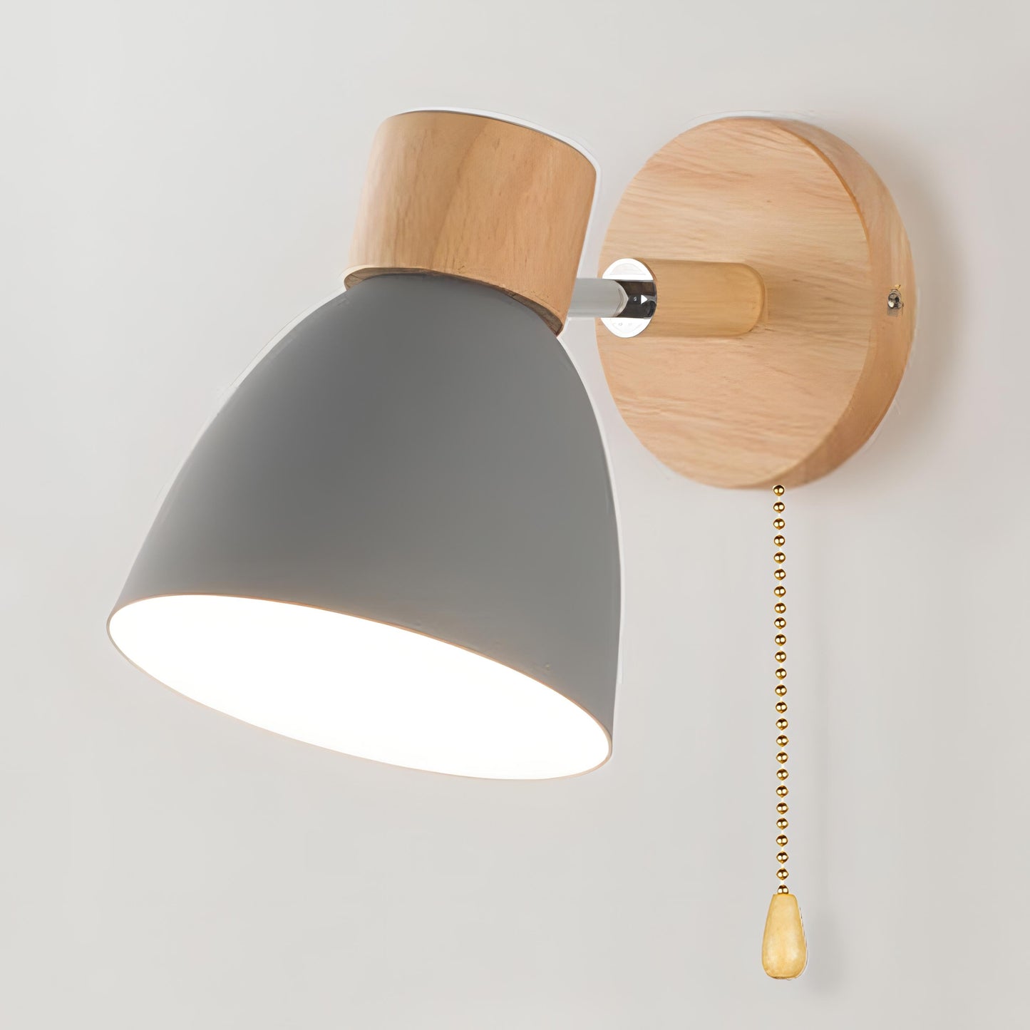 Simple Nordic Style Wall Lamp with Cord Pull