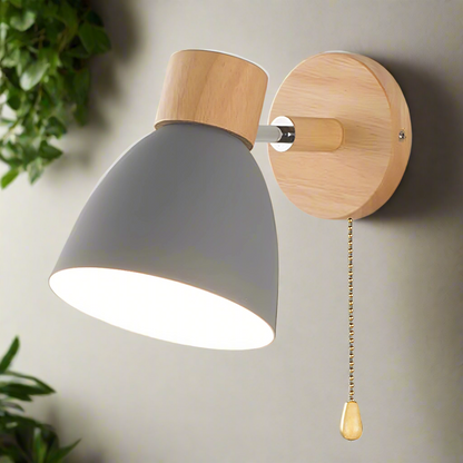 Simple Nordic Style Wall Lamp with Cord Pull