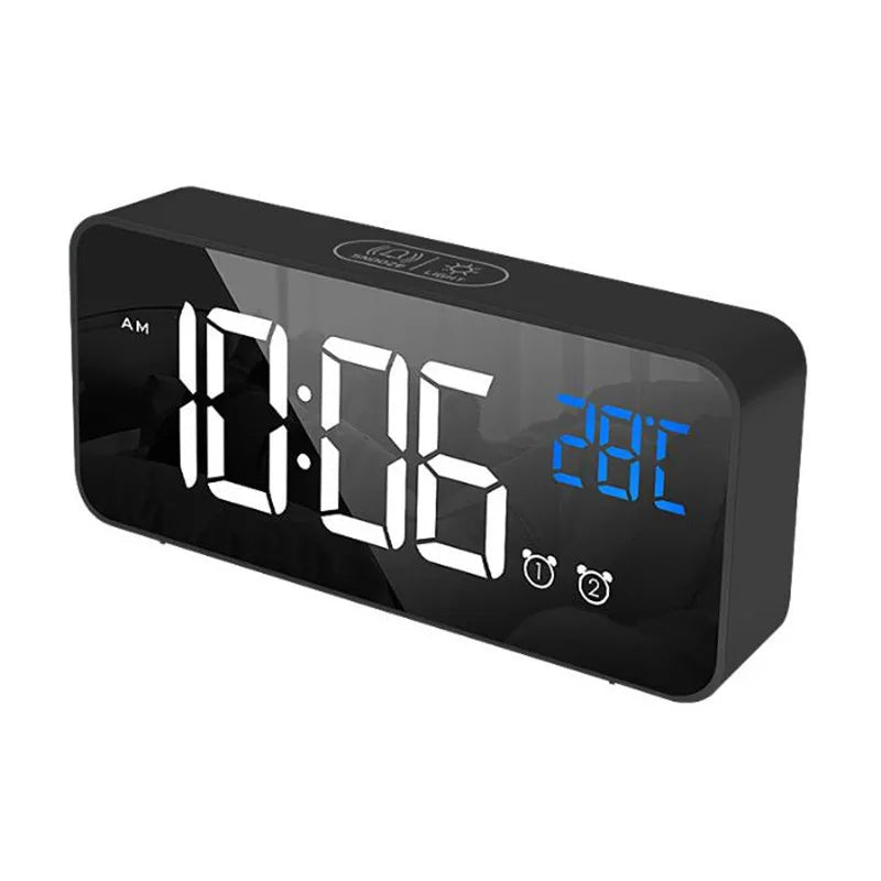 Smart LED Digital Clock with Music and Voice Assistant