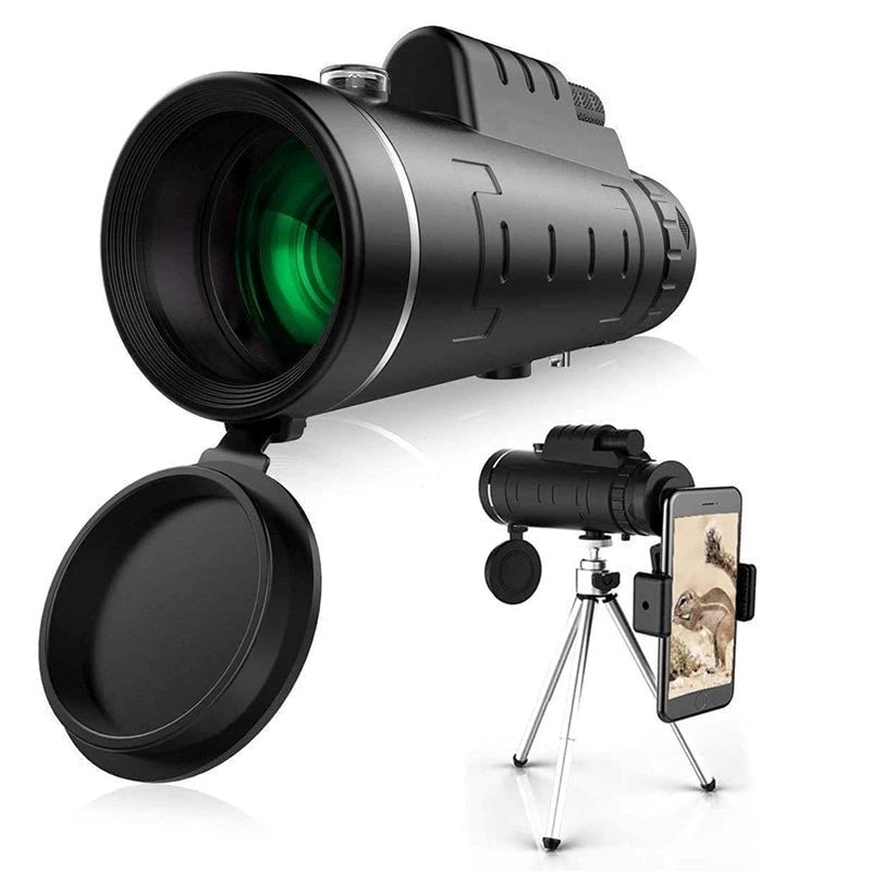 Portable HD Monocular Telescope with Phone Mount & Tripod