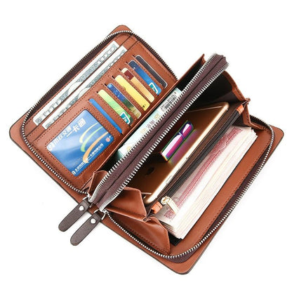 Classic Men's Leather Clutch Wallet