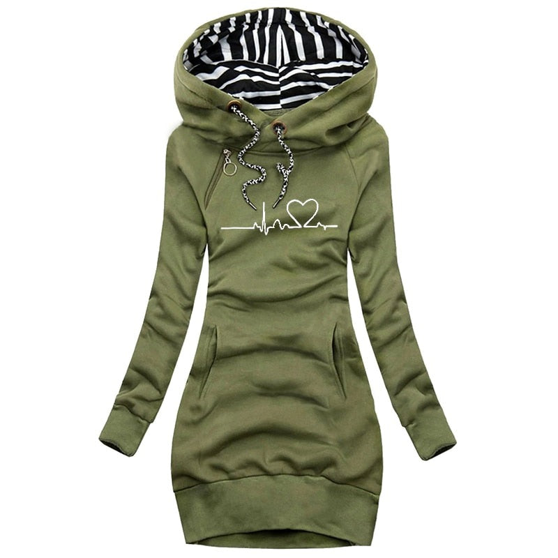 Casual Women's Hooded Sweatshirt with Loose Fit