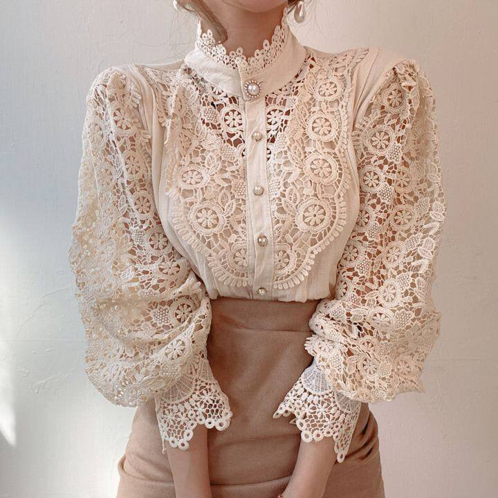 Elegant Crochet Women's Blouse