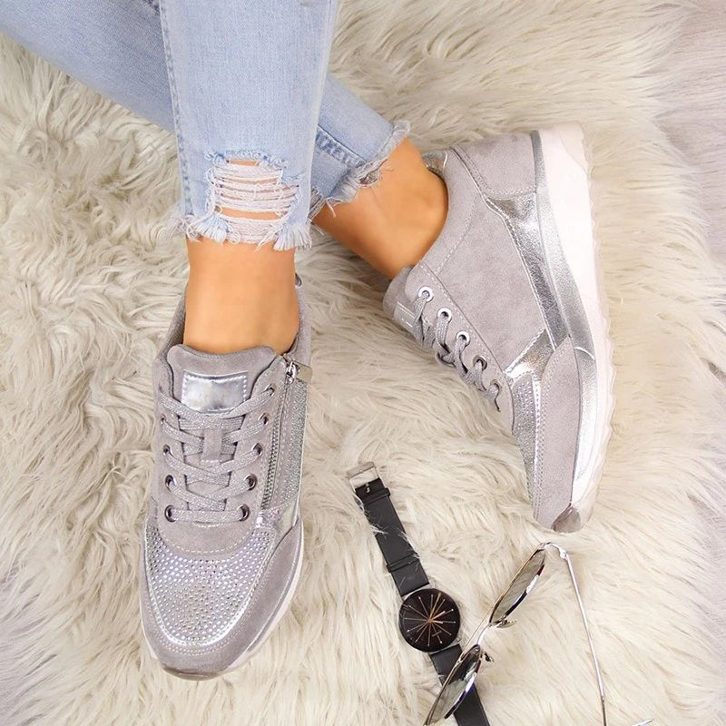 Ladies Easy Zip Up Shoes