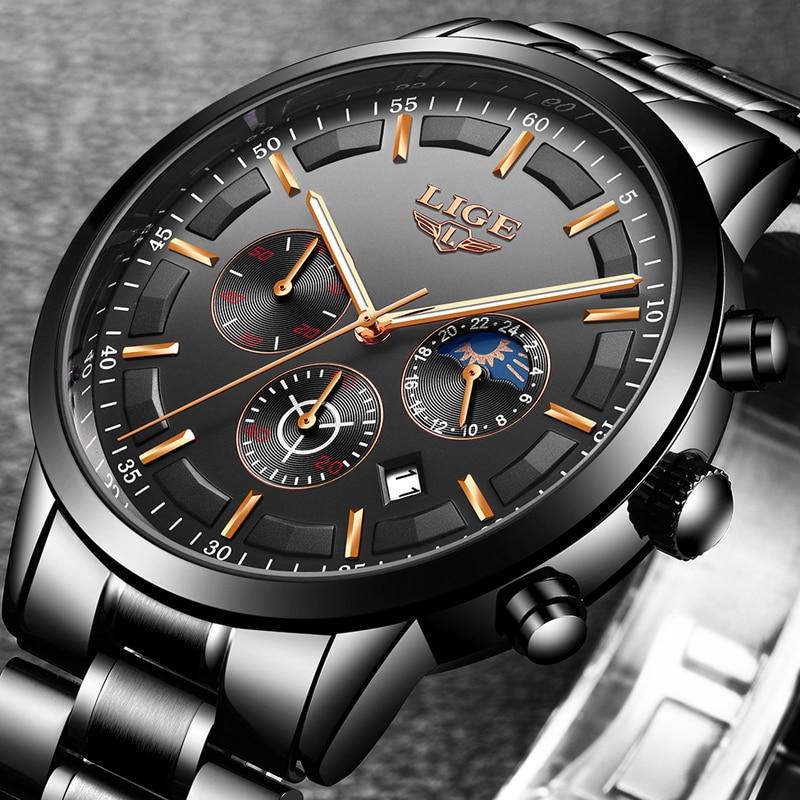 Tactical Black Metal Watch - Strong & Stylish