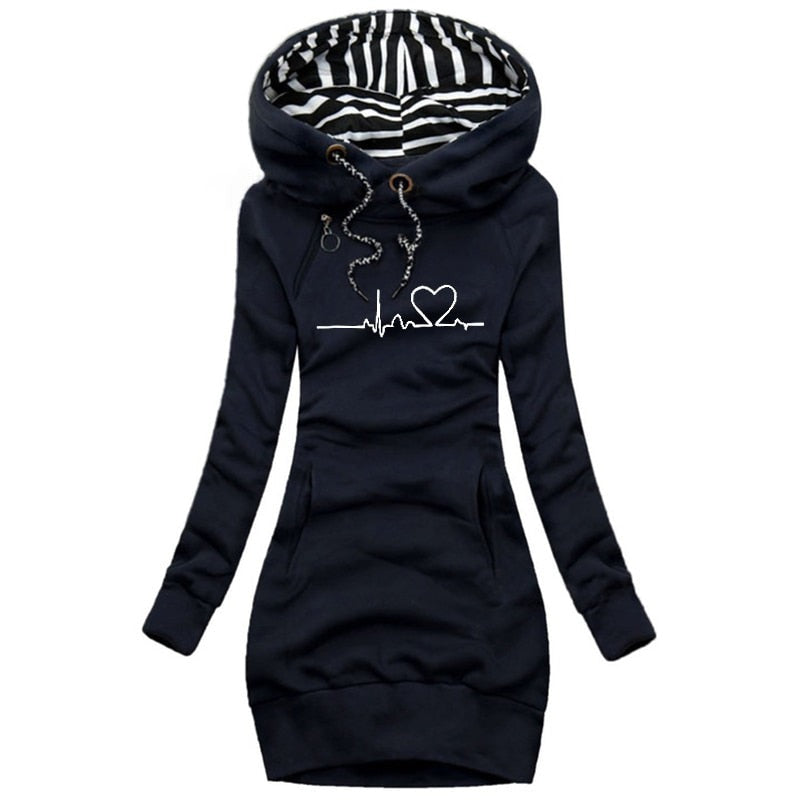 Casual Women's Hooded Sweatshirt with Loose Fit