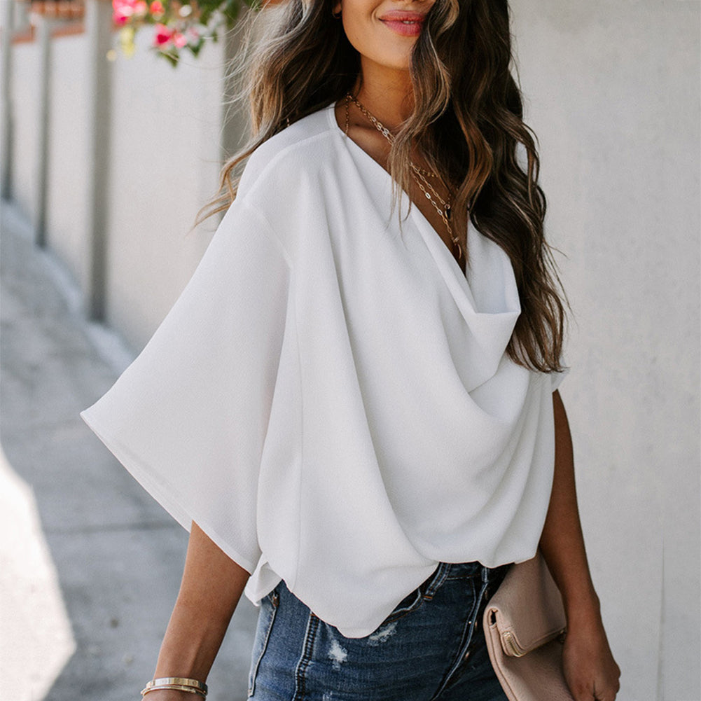 Women's Flowy Bell Sleeve Casual Top