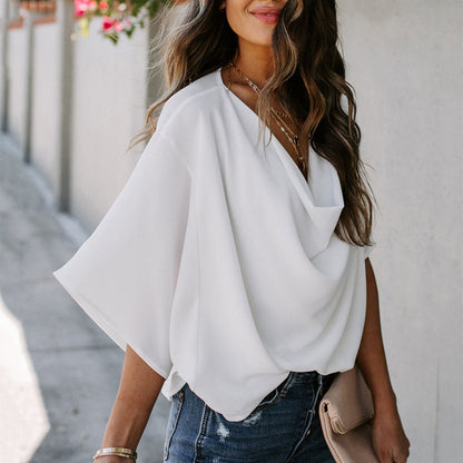 Women's Flowy Bell Sleeve Casual Top