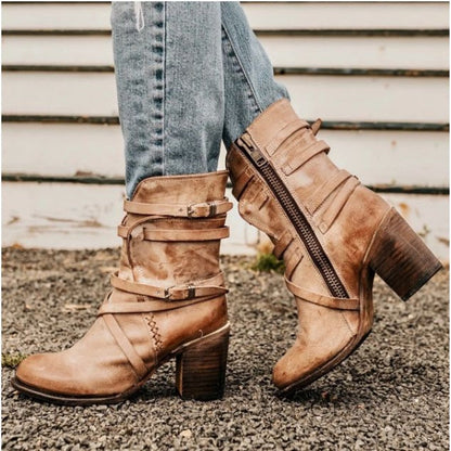 Vintage Charm | Black Ankle Boots for Women 1