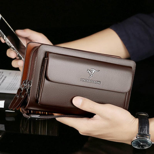 Classic Men's Leather Clutch Wallet - Luxivelle