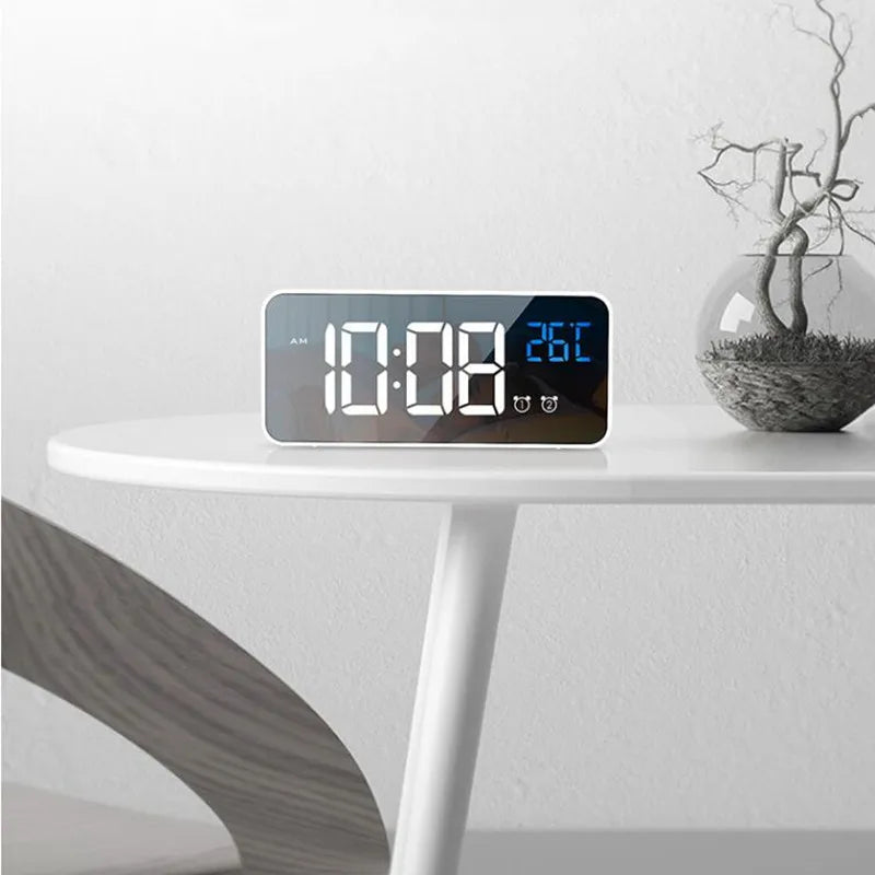 Smart LED Digital Clock with Music and Voice Assistant