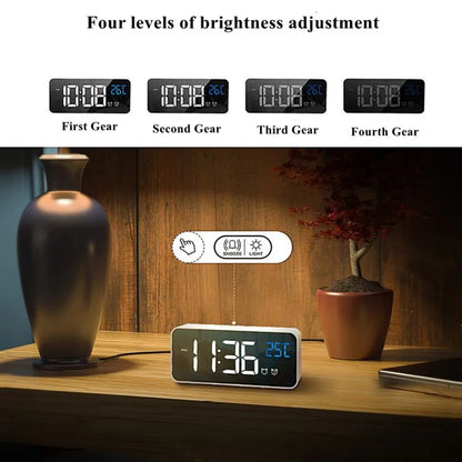 Smart LED Digital Clock with Music and Voice Assistant