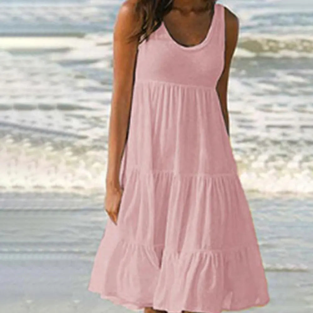 Jocoo | Women's Summer Mini Dress with Ruffles-4
