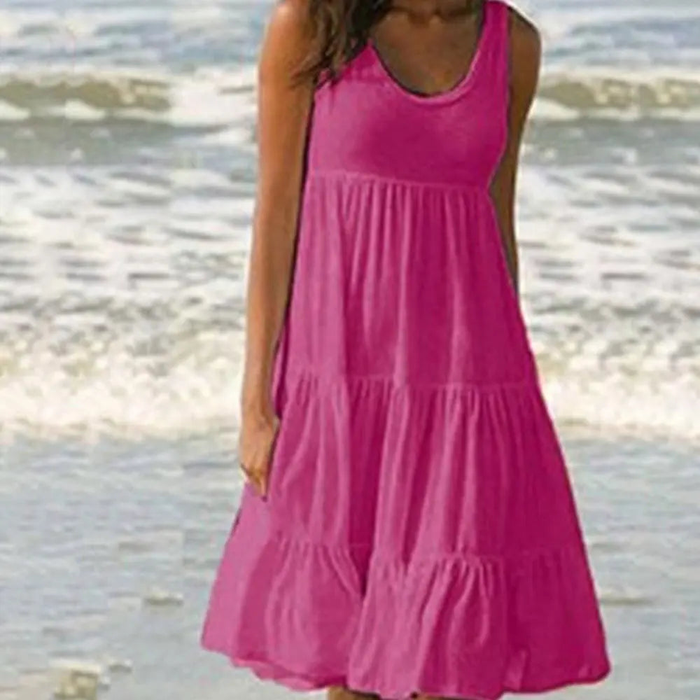 Jocoo | Women's Summer Mini Dress with Ruffles-3