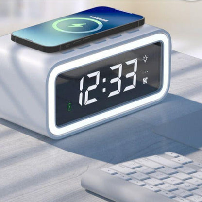 Smart Dual Alarm Clock with Wireless Charging Pad - Luxivelle