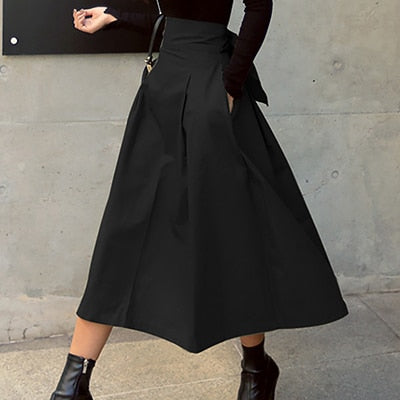 Ladies Elegant Mid Length Flared Skirt