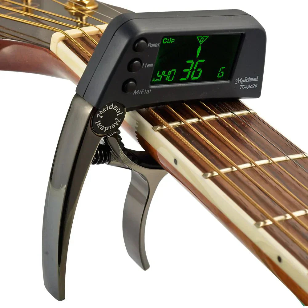 Compact Clip-On Guitar Tuner and Capo Set - Luxivelle