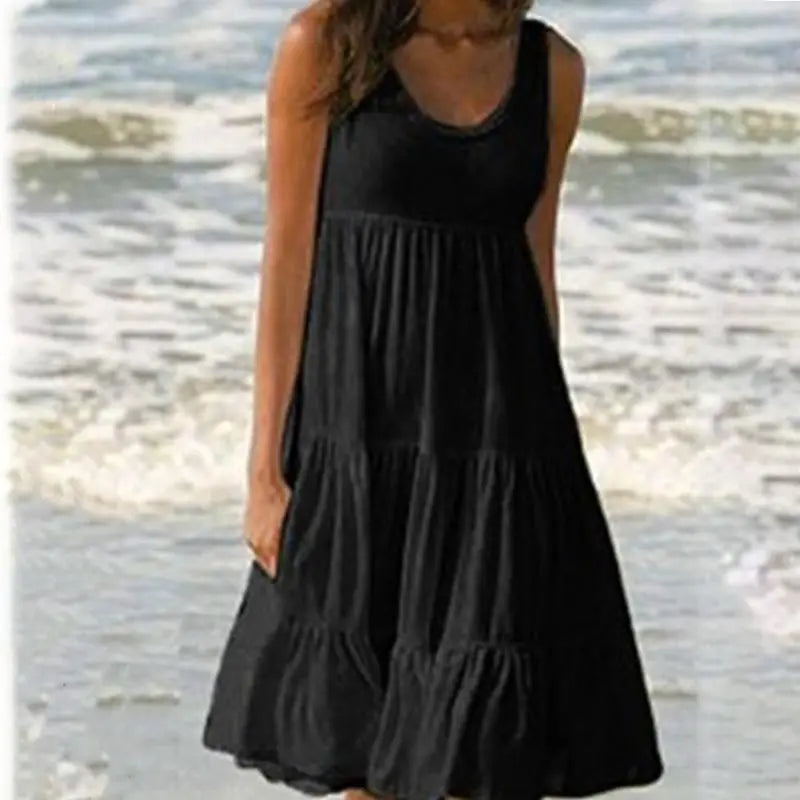 Variant image for Jocoo | Women's Summer Mini Dress with Ruffles-3