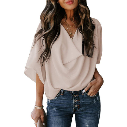 Women's Flowy Bell Sleeve Casual Top