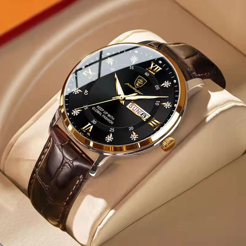 Men's Durable Glow Watch - Classic Silver Stainless Steel - Luxivelle