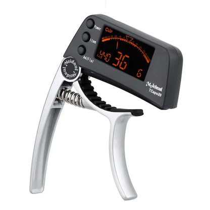 Compact Clip-On Guitar Tuner and Capo Set