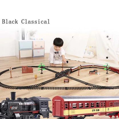 Ultimate 39-Piece Electric Train Set with Smoke and Lights