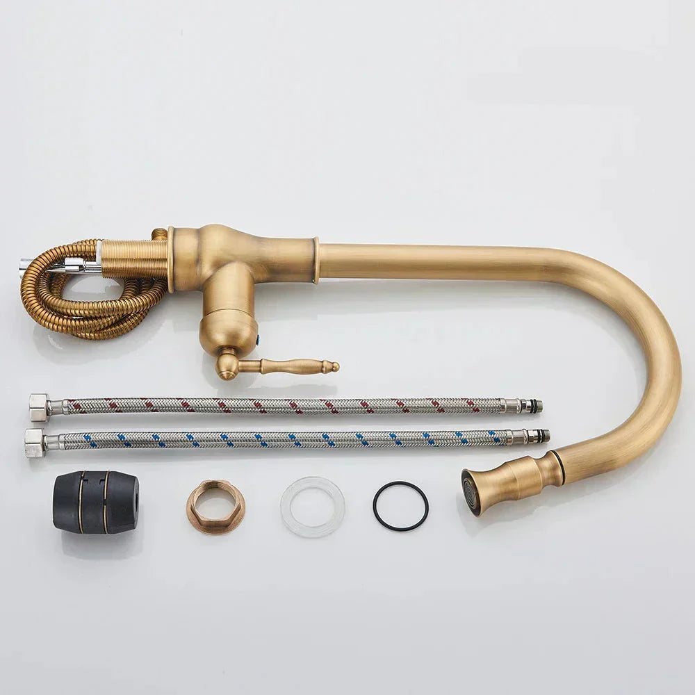 Classic Brass Kitchen Faucet - Traditional Mixer Tap