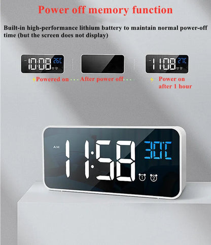 Smart LED Digital Clock with Music and Voice Assistant