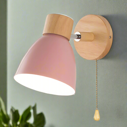 Simple Nordic Style Wall Lamp with Cord Pull