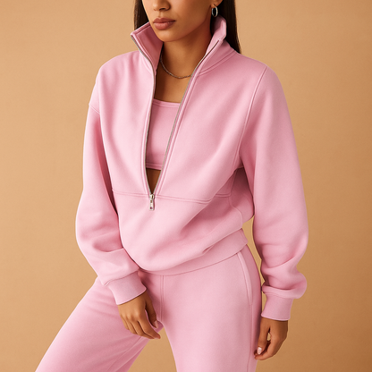Women's Soft Fleece Tracksuit Set - Luxivelle