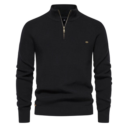 Half Zip Sweater- Breathable Blend And Adjustable Neckline 7