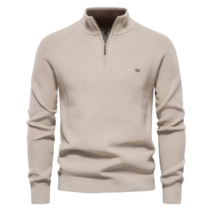 Half Zip Sweater- Breathable Blend And Adjustable Neckline 9