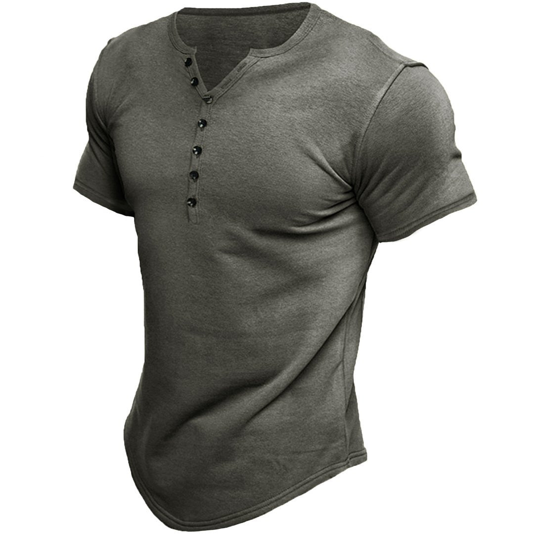 Austin | Half-Button Placket Slim Fit T-Shirt