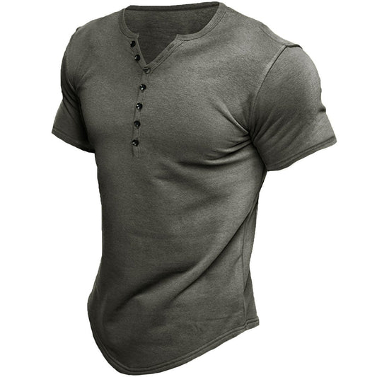 Austin | Half-Button Placket Slim Fit T-Shirt