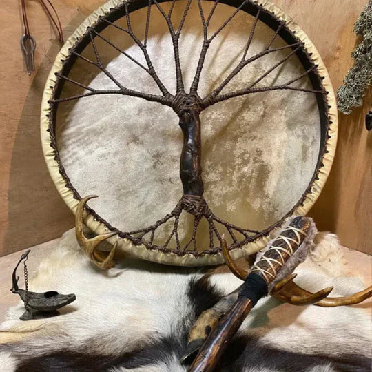 Unique Tribal Drum Tree of Life Design
