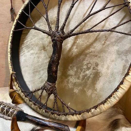 Unique Tribal Drum Tree of Life Design