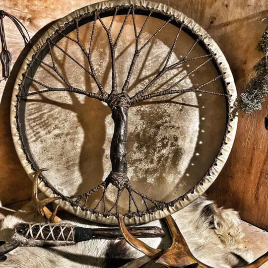 Unique Tribal Drum Tree of Life Design