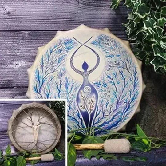 Unique Tribal Drum Tree of Life Design