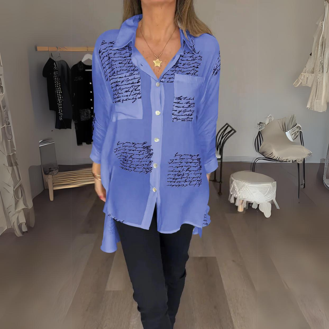 Relaxed Fit Viscose Button Down Shirt