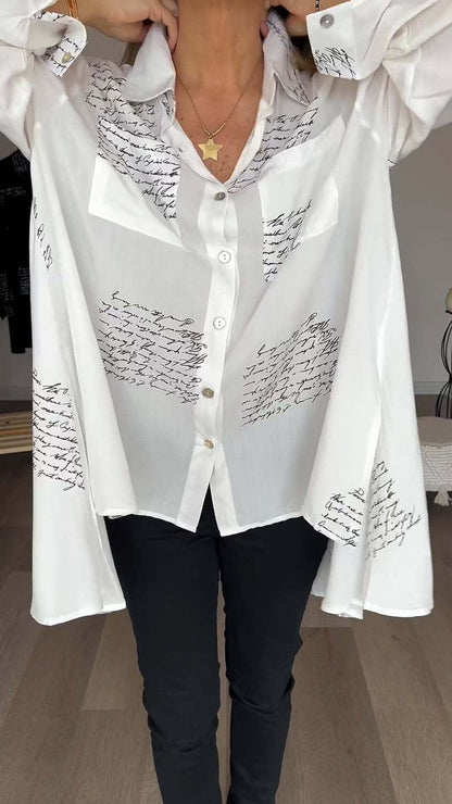 Relaxed Fit Viscose Button Down Shirt