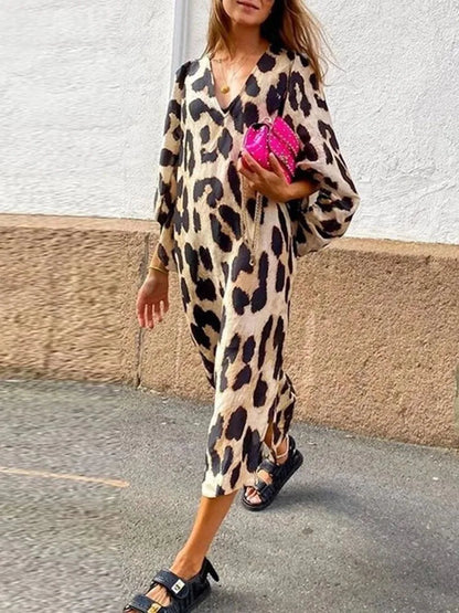 Wildlife Print Knee Length Ladies Dress