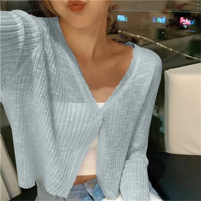 Lightweight Open Cardigan for Women - Luxivelle